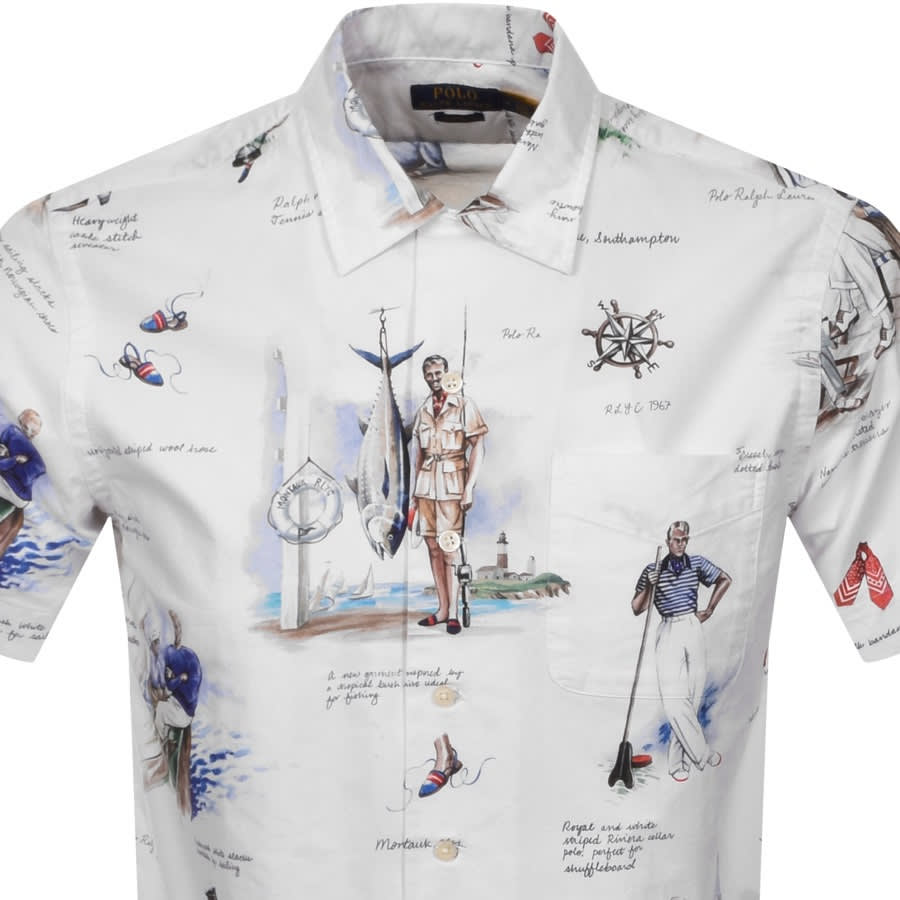 Alternative Image for ProductRalph Lauren Printed Oxford Short Sleeve Shirt Whi2